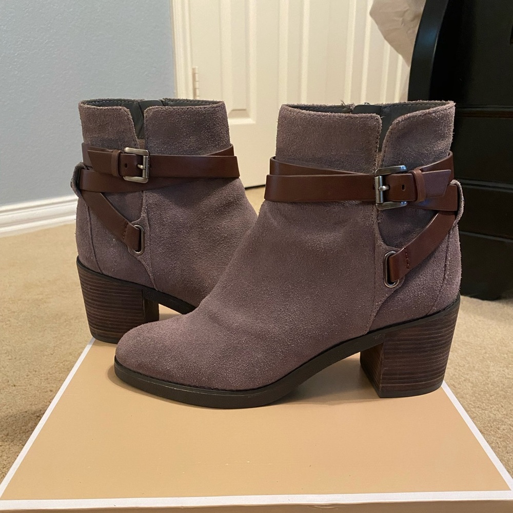 Michael Kors suede fawn bootie